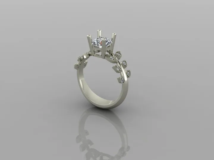 Leaf Ring Code 03 3D Model — image 4