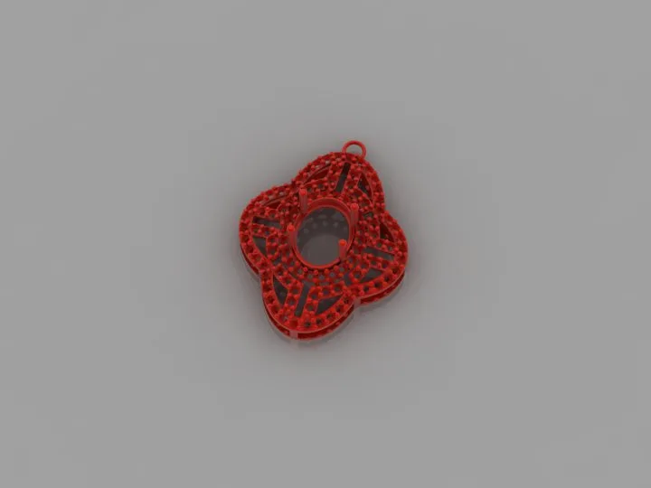 Stone Khor Pendant Code 02 3D Model — image 3
