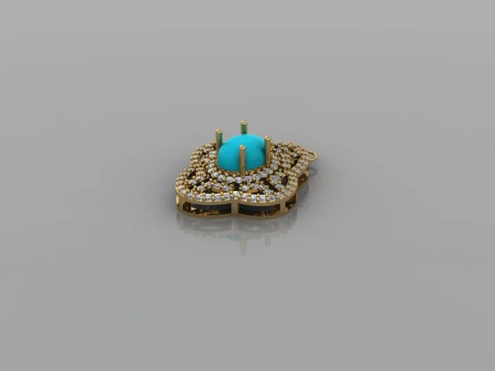 Stone Khor Pendant Code 02 3D Model — image 4