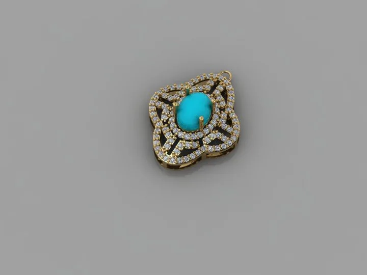 Stone Khor Pendant Code 02 3D Model