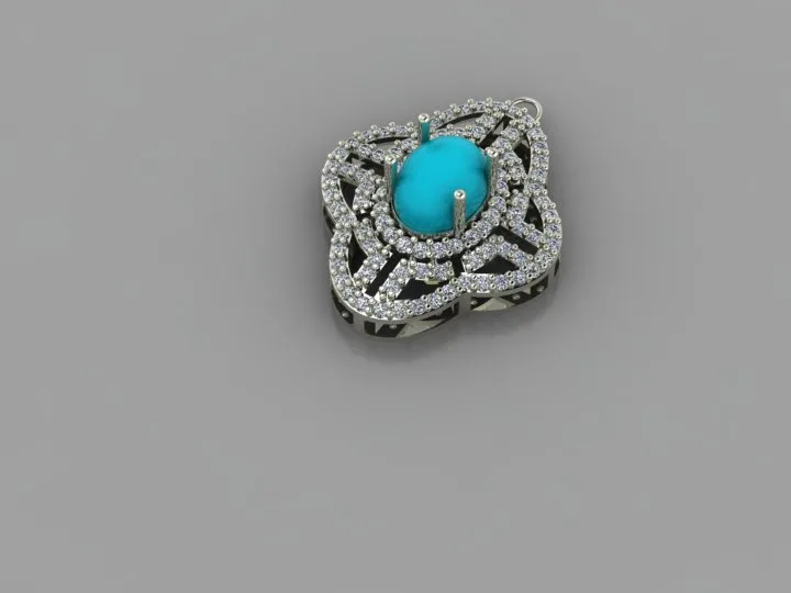 Stone Khor Pendant Code 02 3D Model — image 2