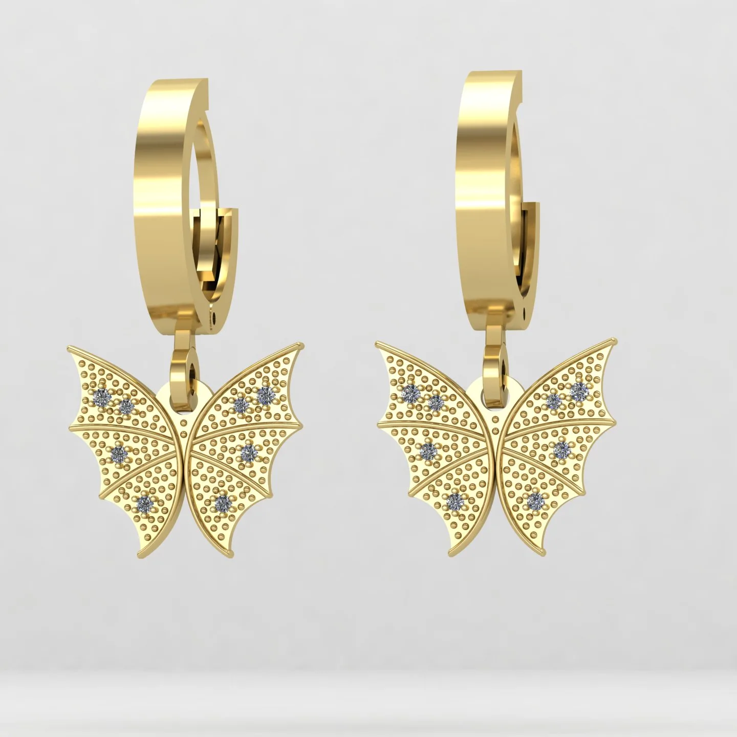 Butterfly Kalipsi Earrings Code 04 3D Model