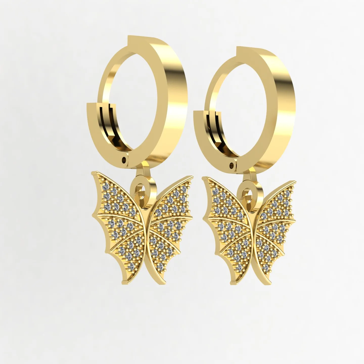 گوشواره کلیپسی پروانه کد 02 — تصویر ۳