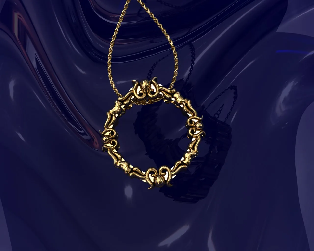 Square Roko Pendant 3D Model
