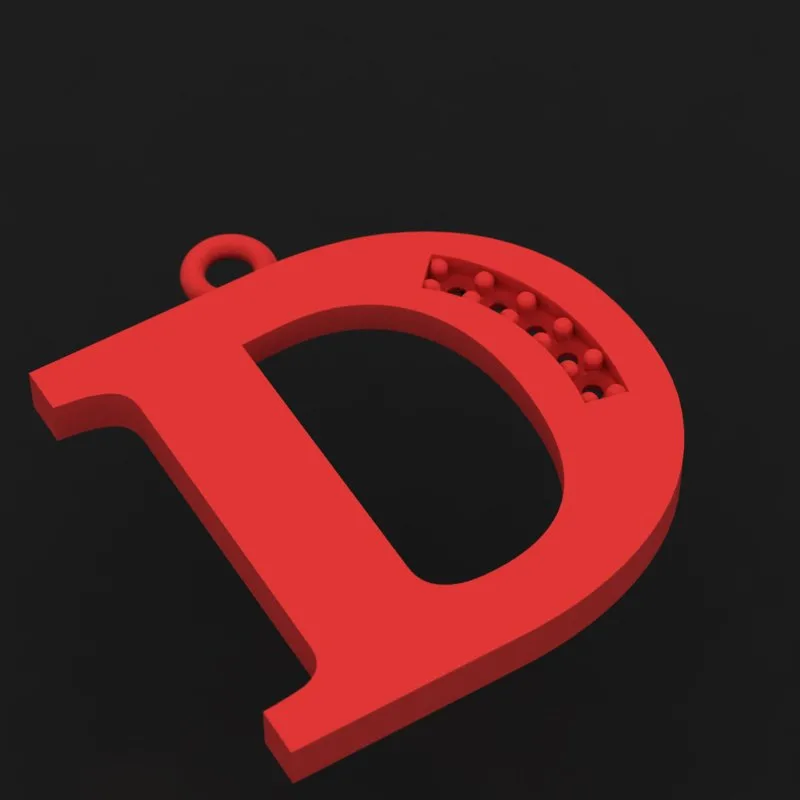 Stone Letters Khor Pendant H-MAYA-04 3D Model — image 2