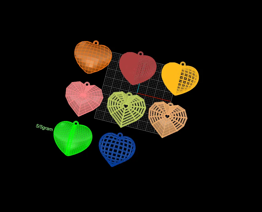 کالکشن آویز دیسکو قلب heart disco — تصویر ۴
