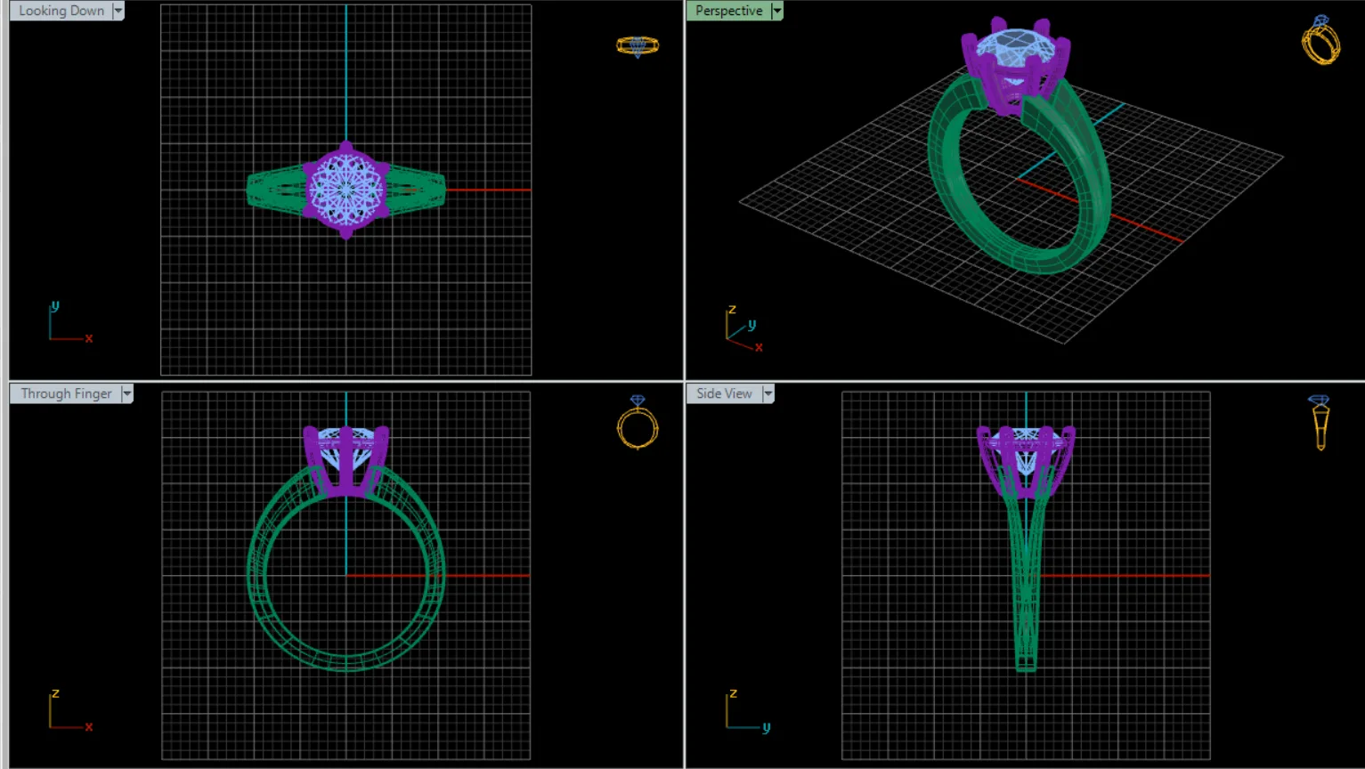 Ring Solitaire Ring model2 3D Model — image 5