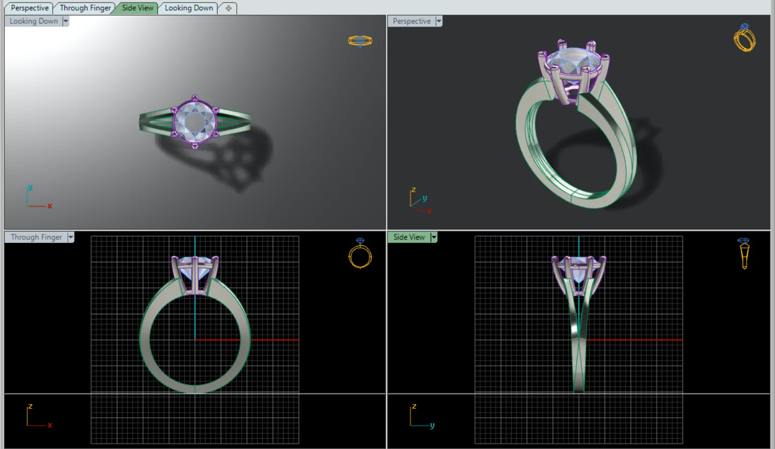 Ring Solitaire Ring model2 3D Model — image 4