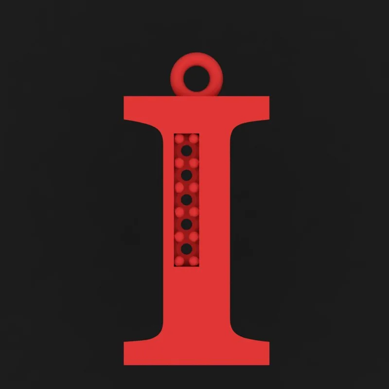 Stone Letters Khor Pendant H-MAYA-09 3D Model