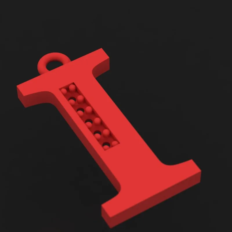 Stone Letters Khor Pendant H-MAYA-09 3D Model — image 2
