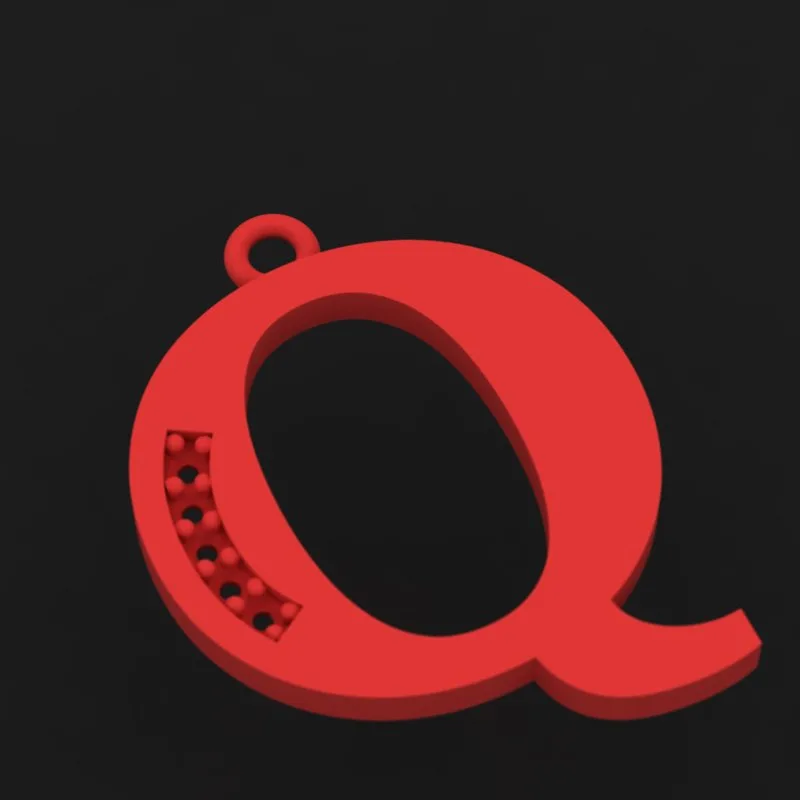 Stone Letters Khor Pendant H-MAYA-17 3D Model — image 2