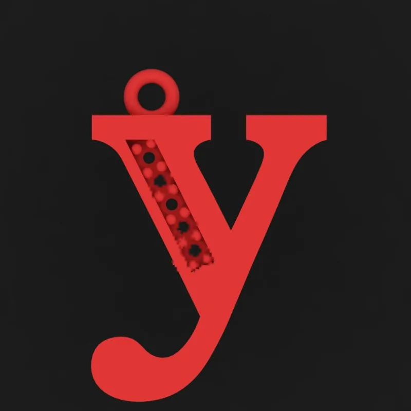 Stone Letters Khor Pendant H-MAYA-25 3D Model