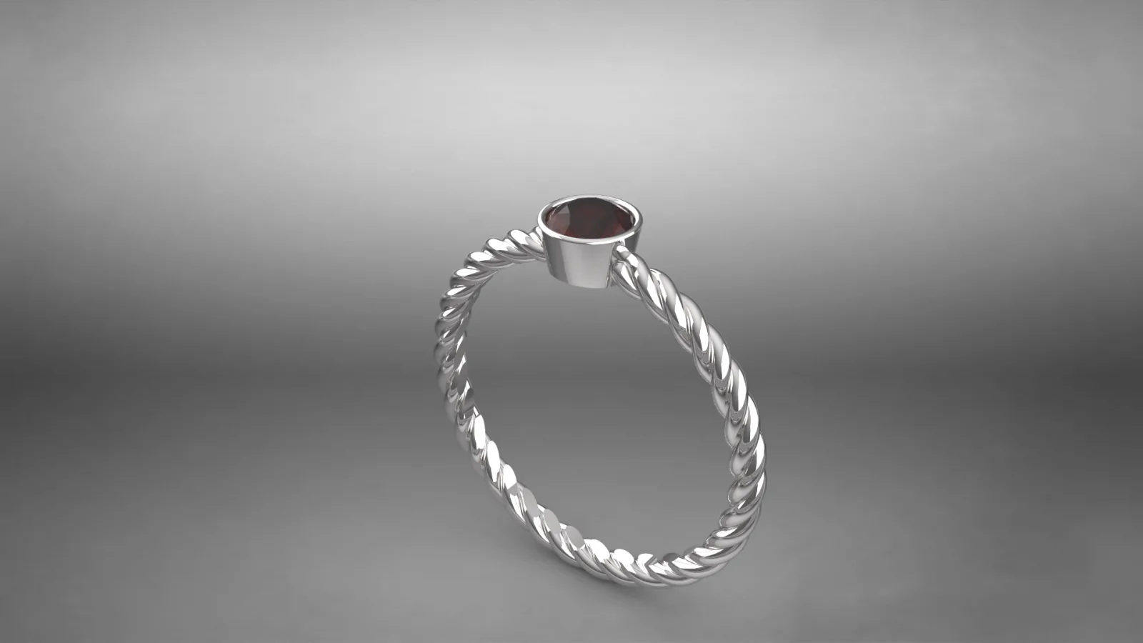 Solitaire Gis Ring 3D Model