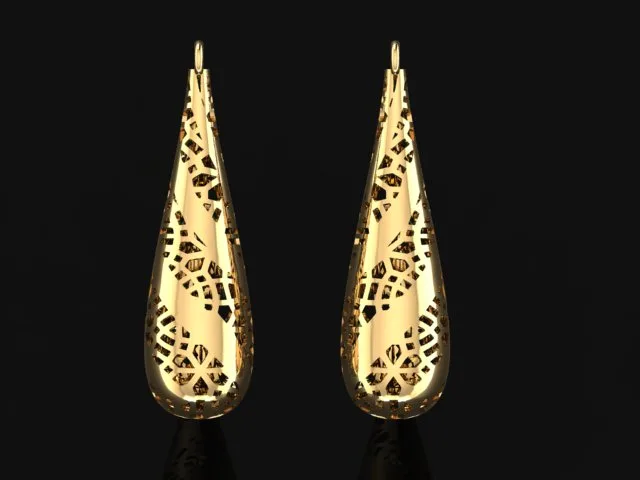 Crystal Earrings 31 3D Model