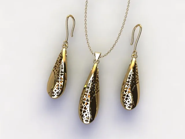 گوشواره سری کریستال طرح 24