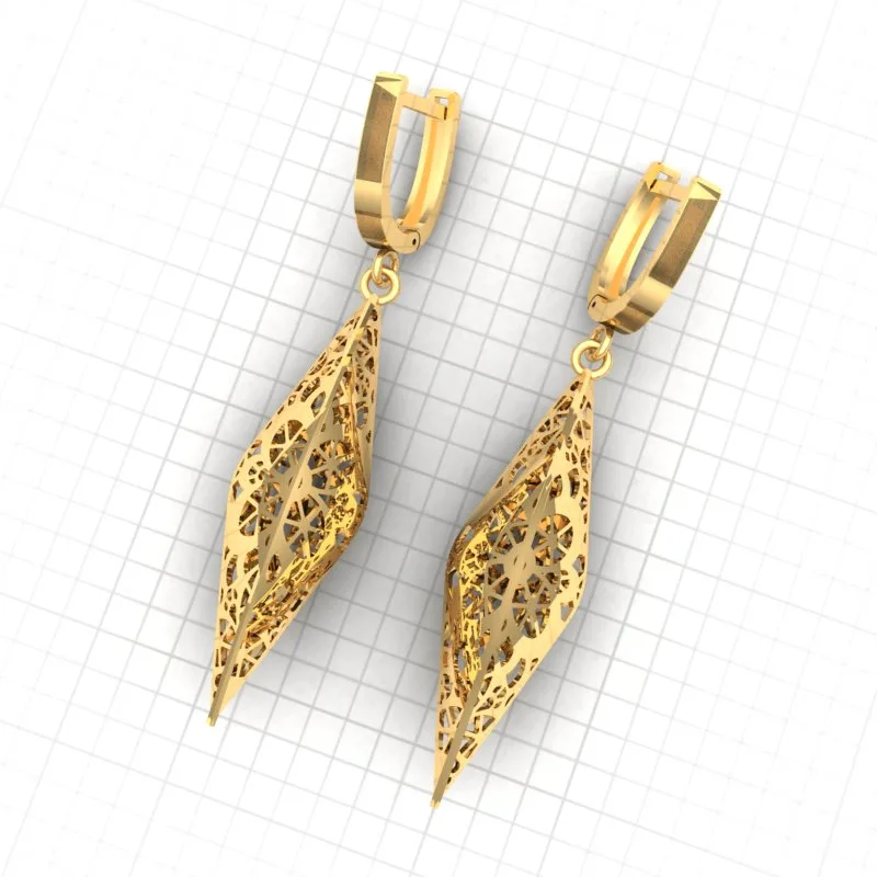 Crystal Earrings 3 3D Model