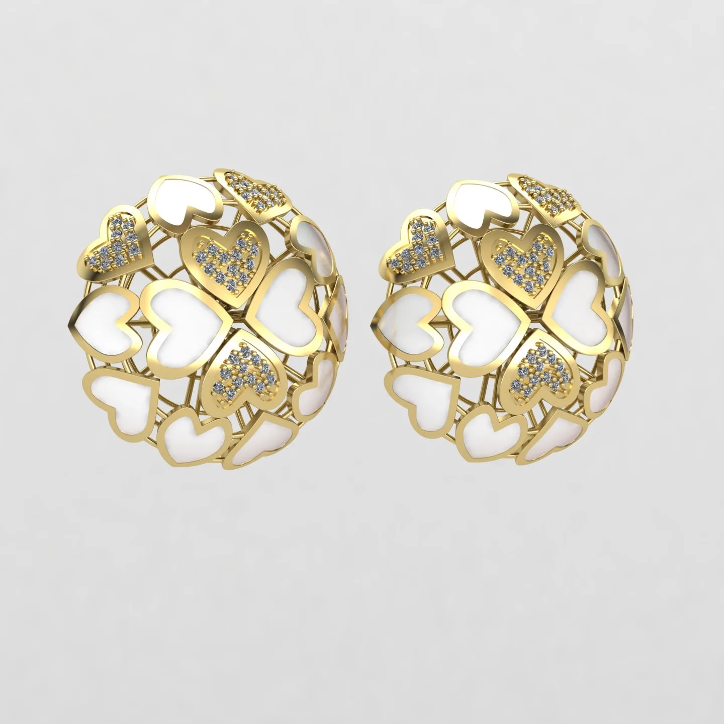 گوشواره طرح قلب 01 — تصویر ۳