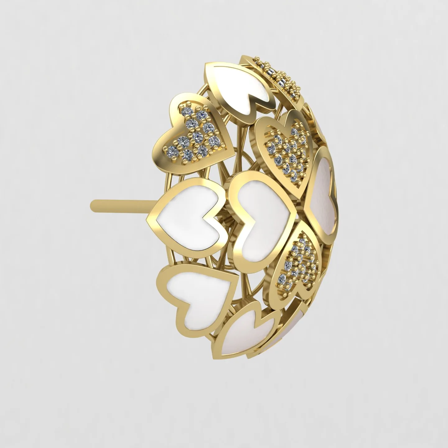 گوشواره طرح قلب 01 — تصویر ۶