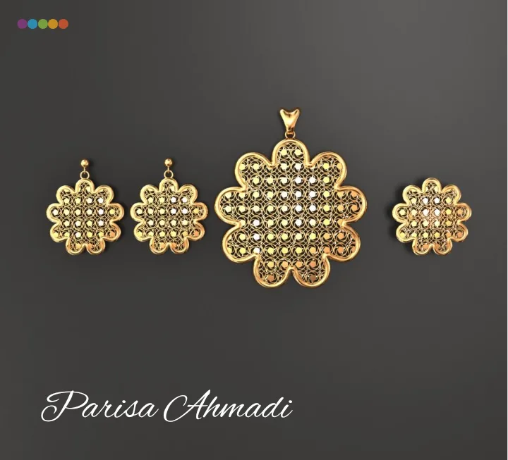 Flower Tarashkhor Bazrg Half Set 3D Model