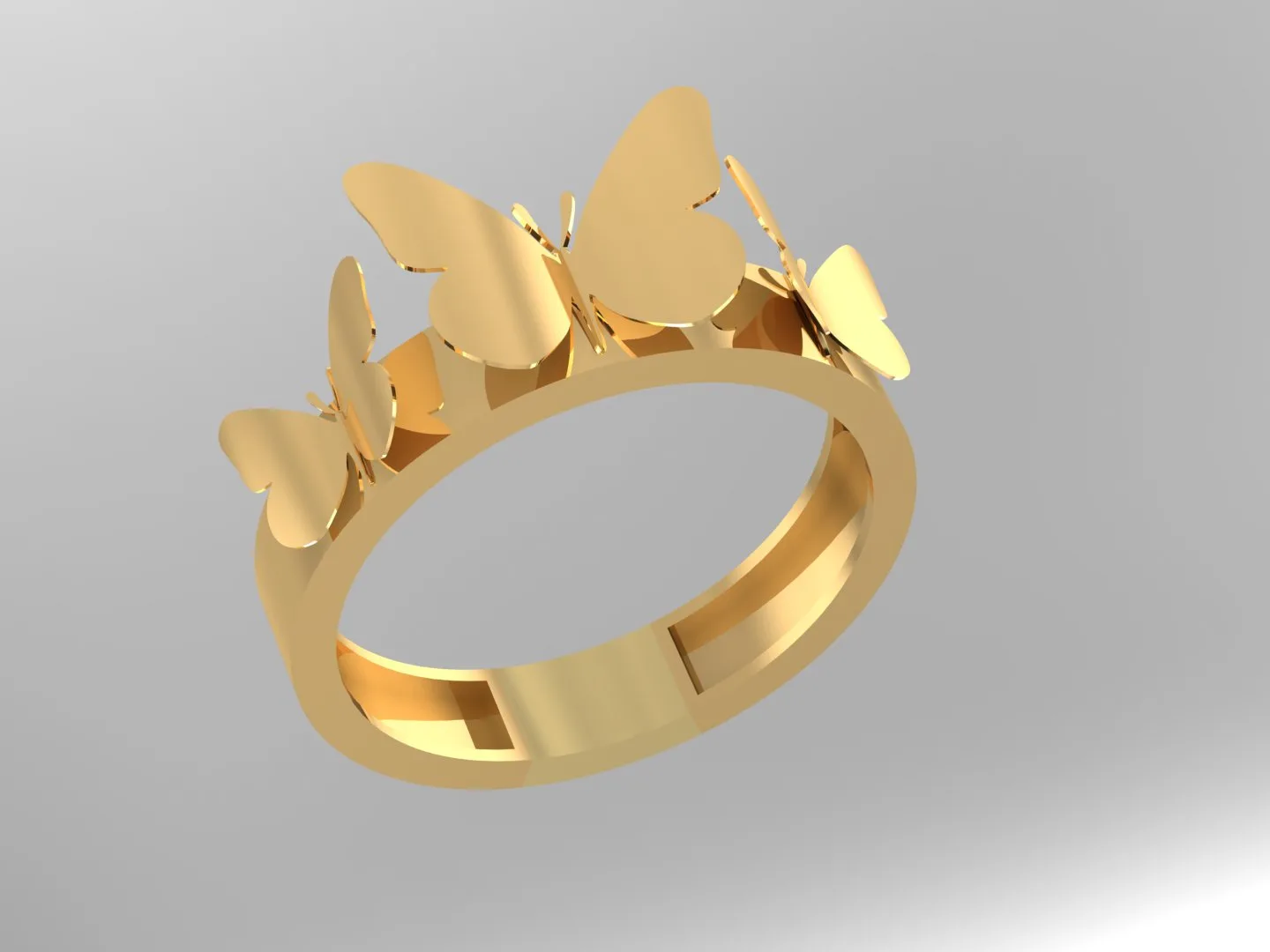 Butterfly Ring Three 3D Model