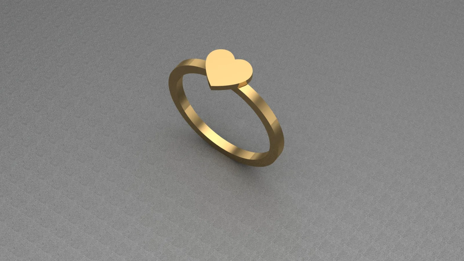 Minimal Heart Ring 3D Model