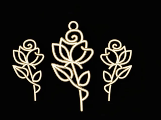 Flower Raz Half Set 3D Model