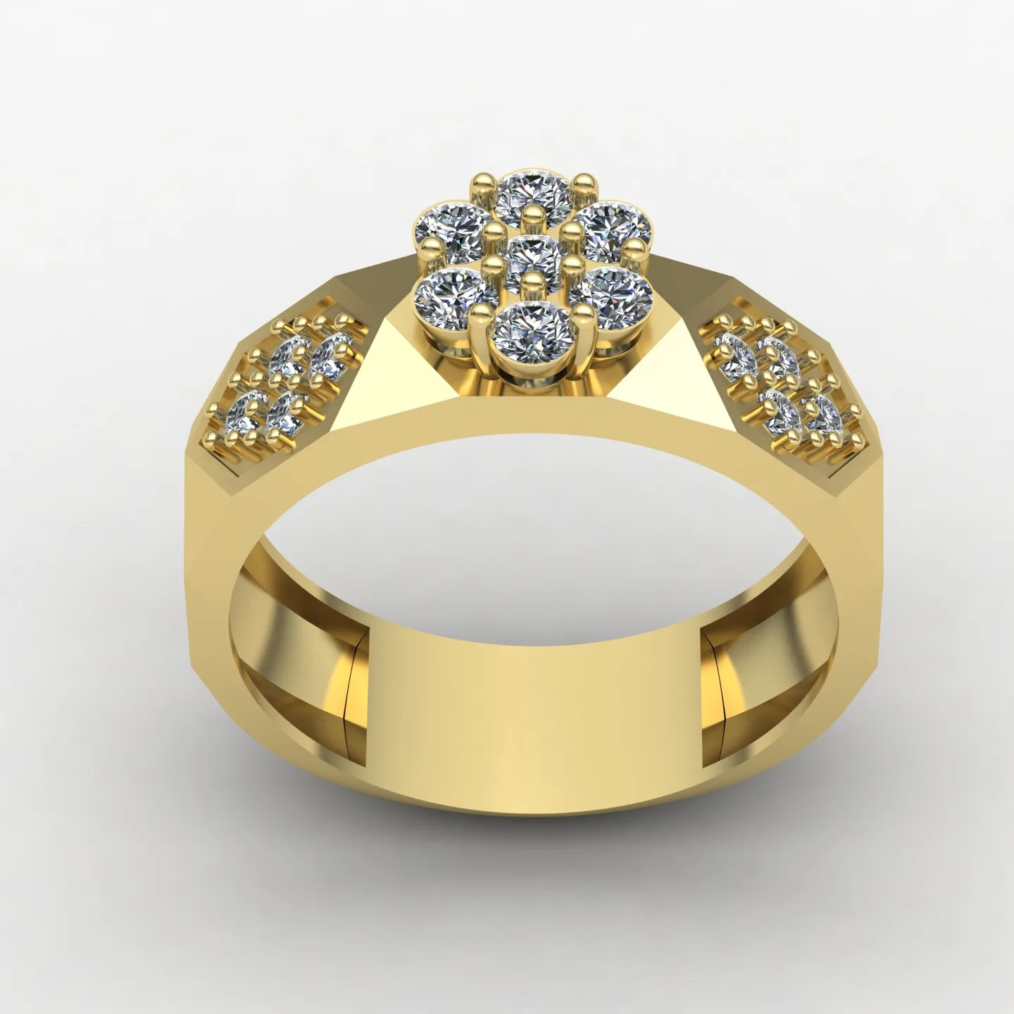 Women's Men's Set Wedding Band Code 02 3D Model — image 21