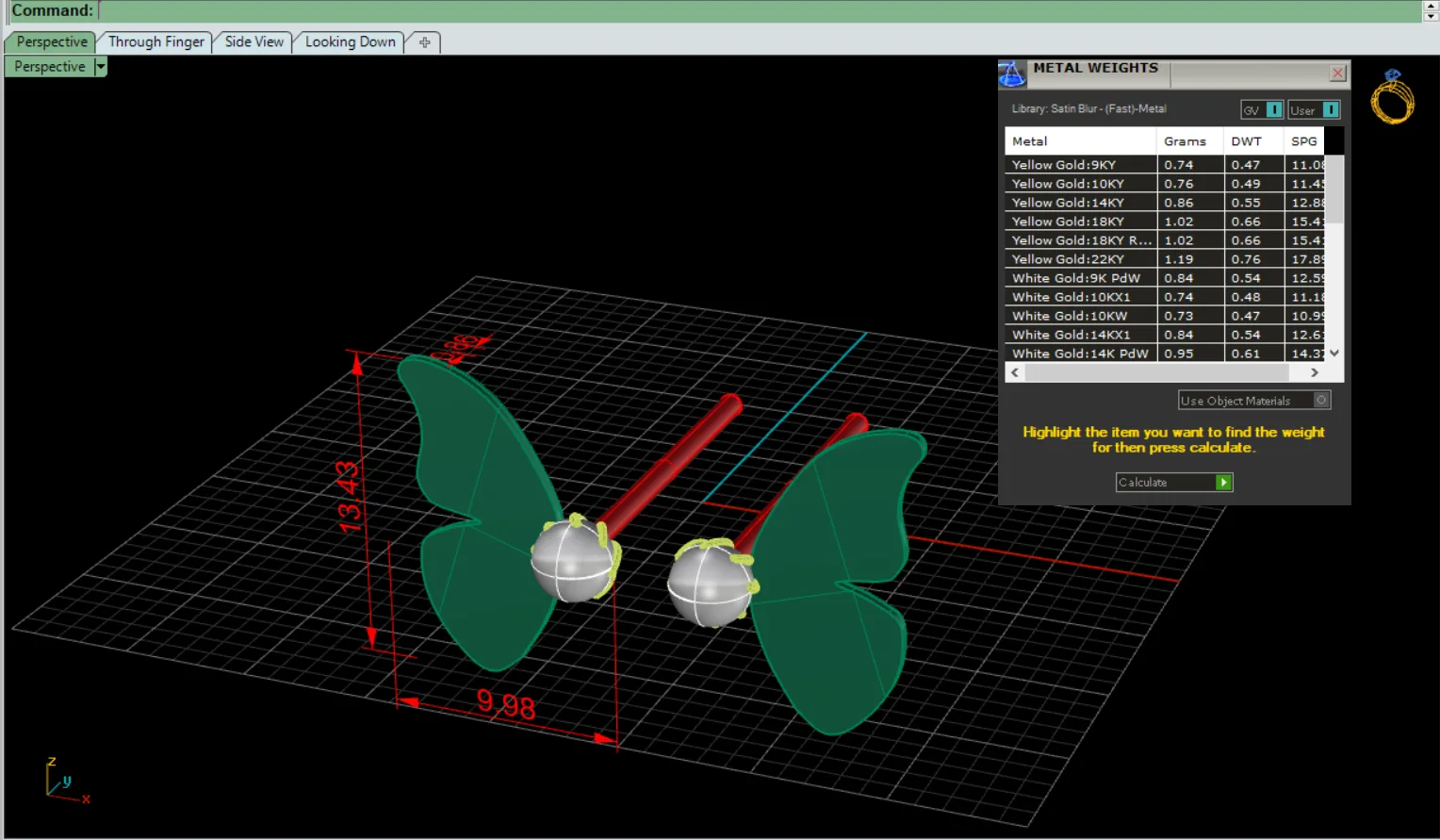 Butterfly Earrings 3D Model — image 2