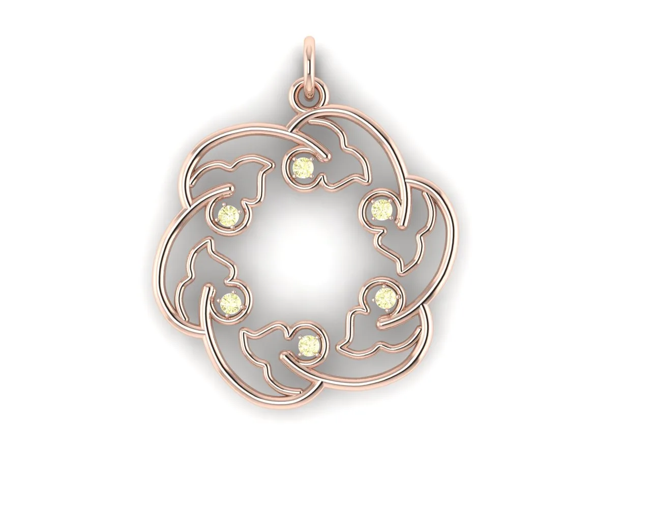 Leaf Moon Galri Pendant _ 3D Model