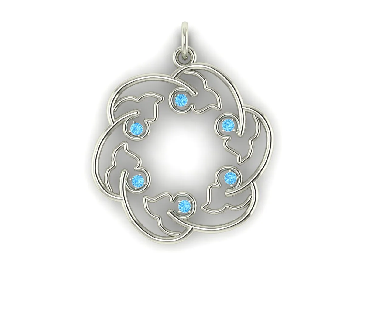 Leaf Moon Galri Pendant _ 3D Model — image 4