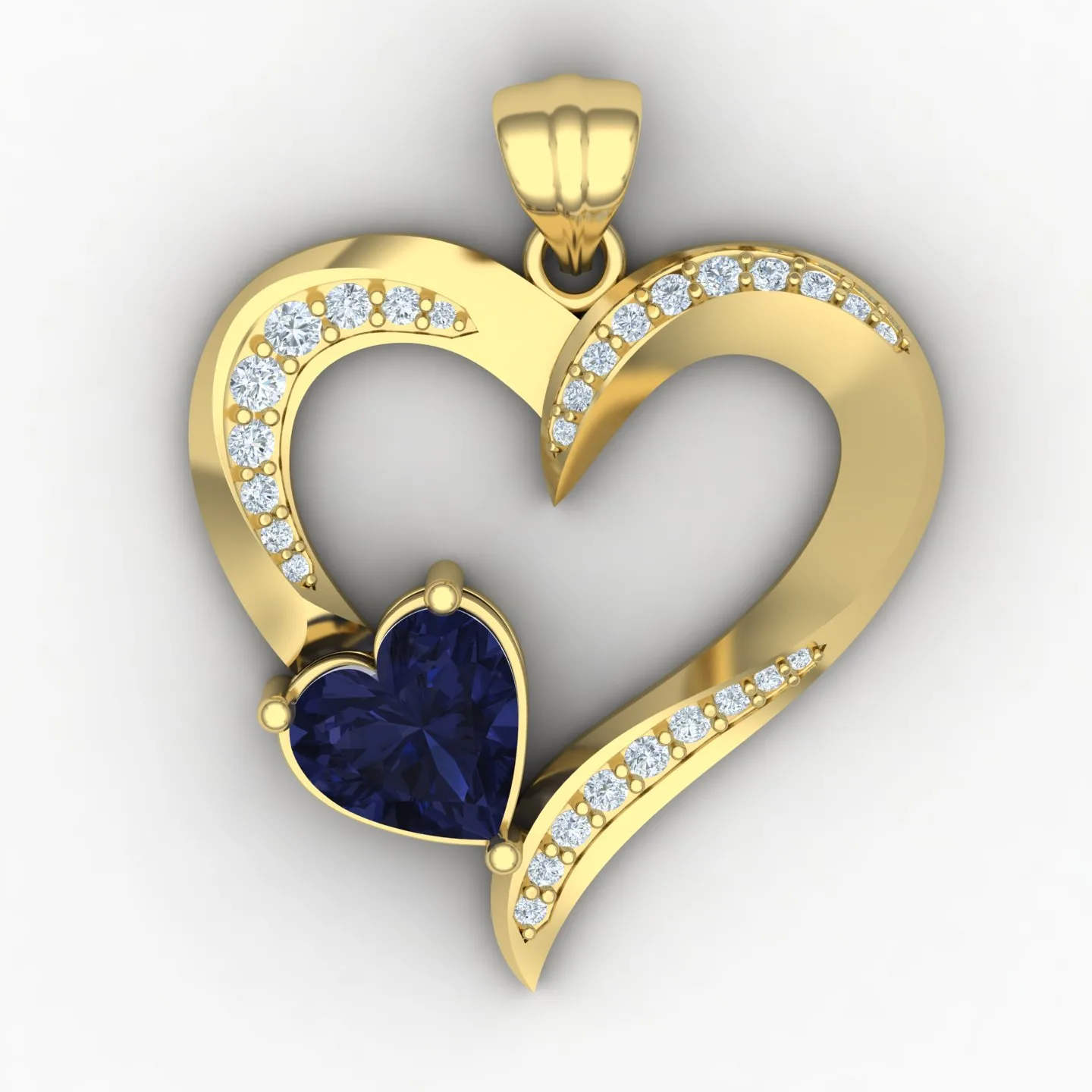 Heart Pendant 03 3D Model