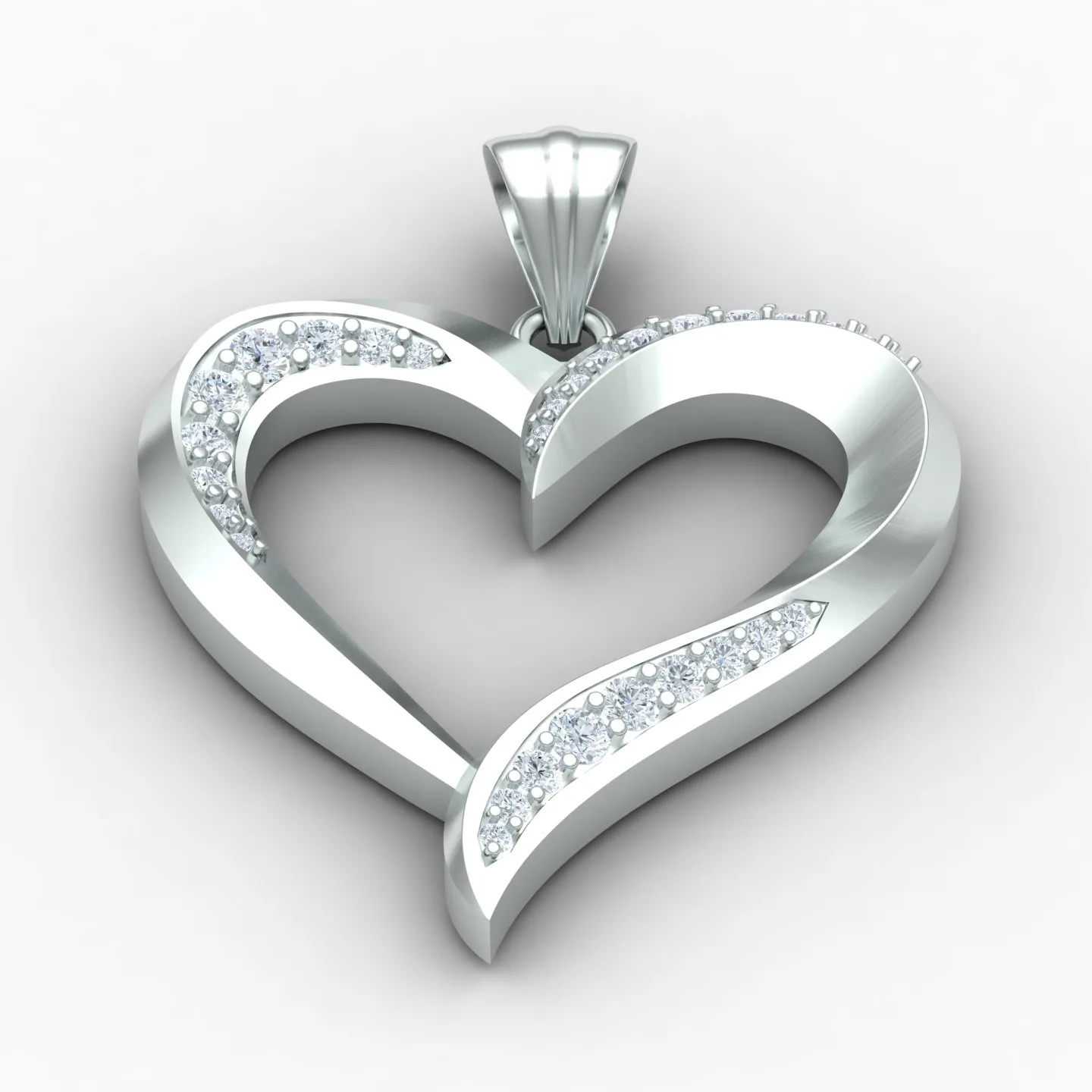 Heart Pendant 02 3D Model — image 7