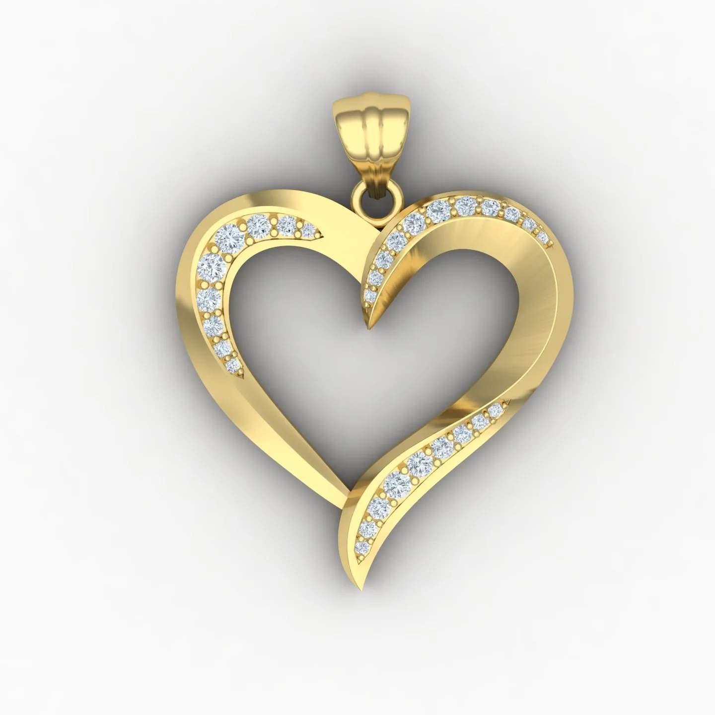 Heart Pendant 02 3D Model