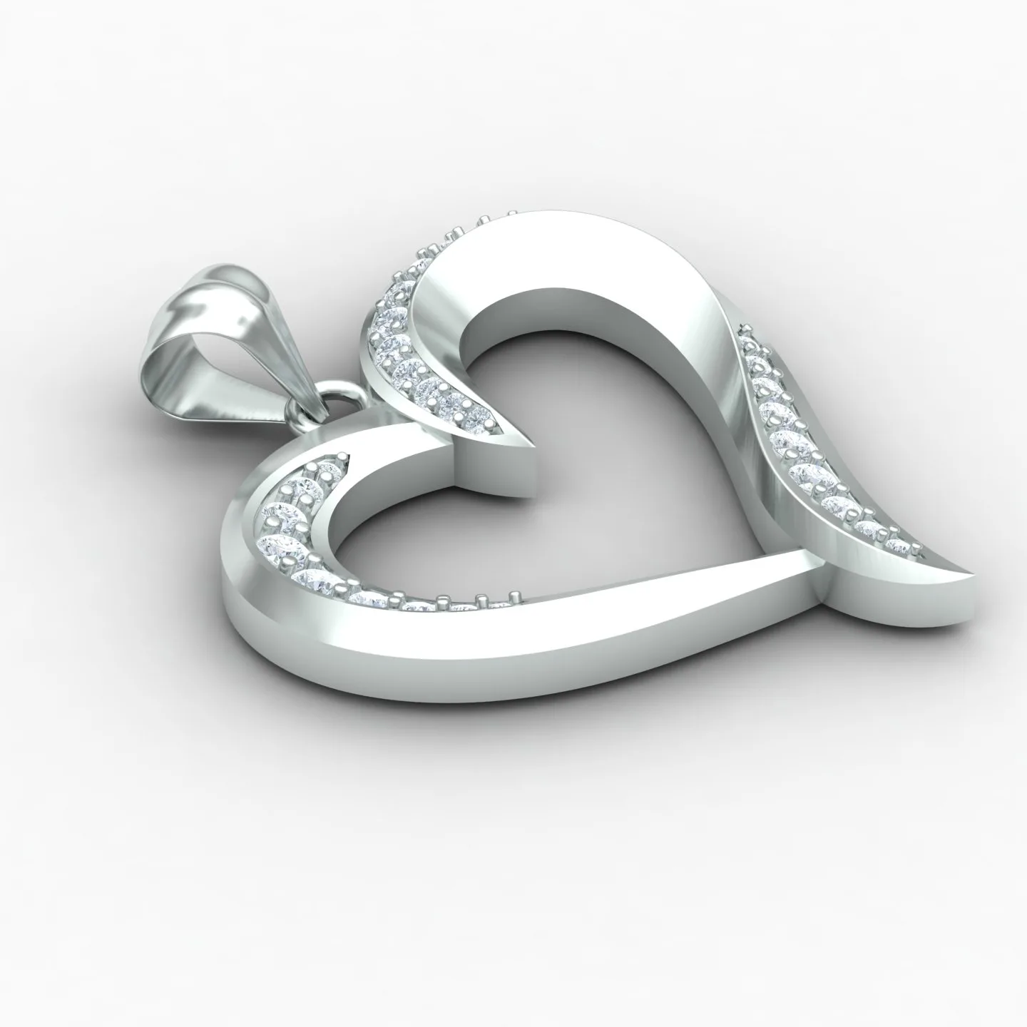 Heart Pendant 02 3D Model — image 11