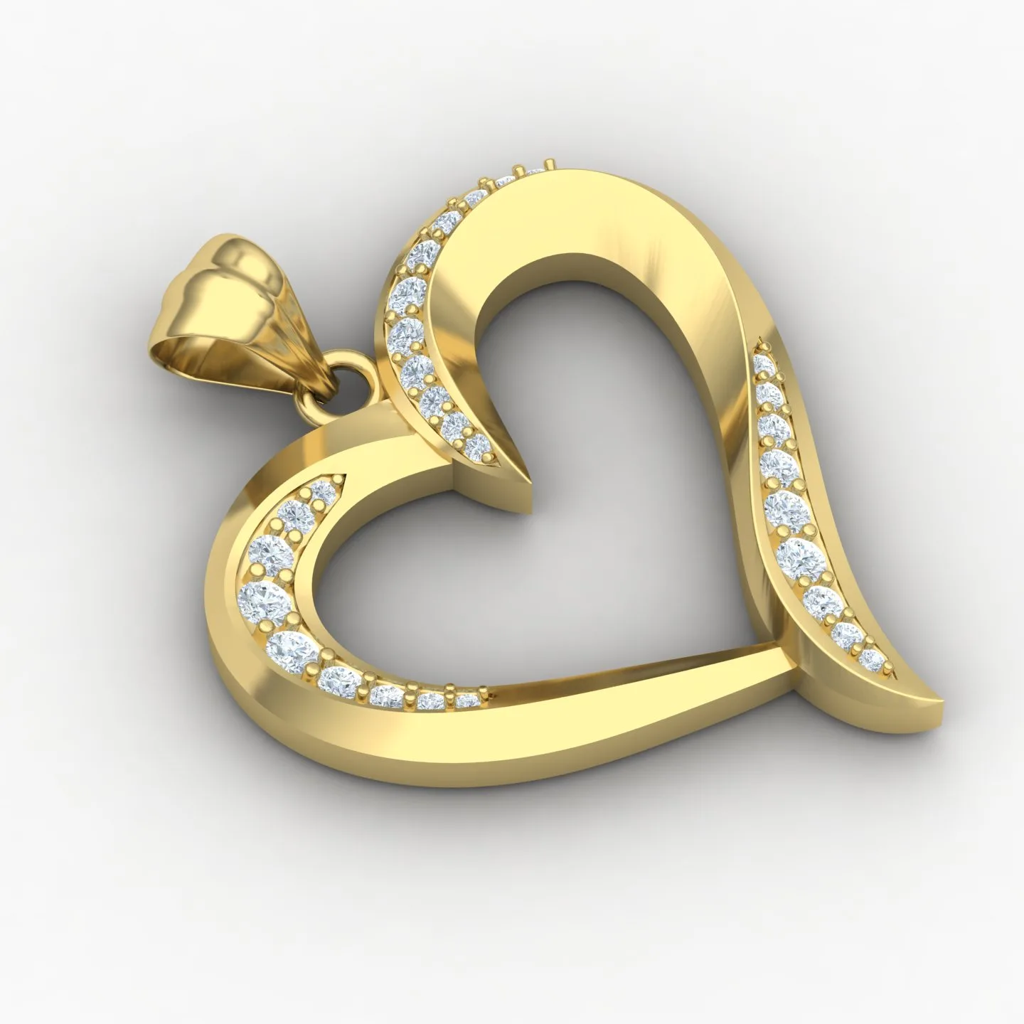 Heart Pendant 02 3D Model — image 5