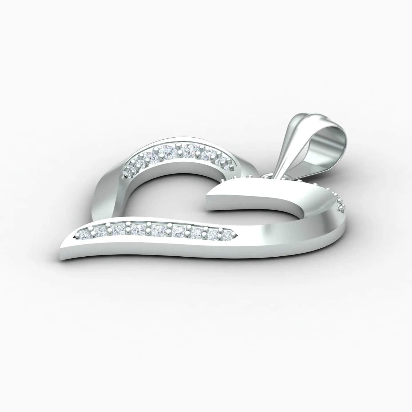 Heart Pendant 02 3D Model — image 8