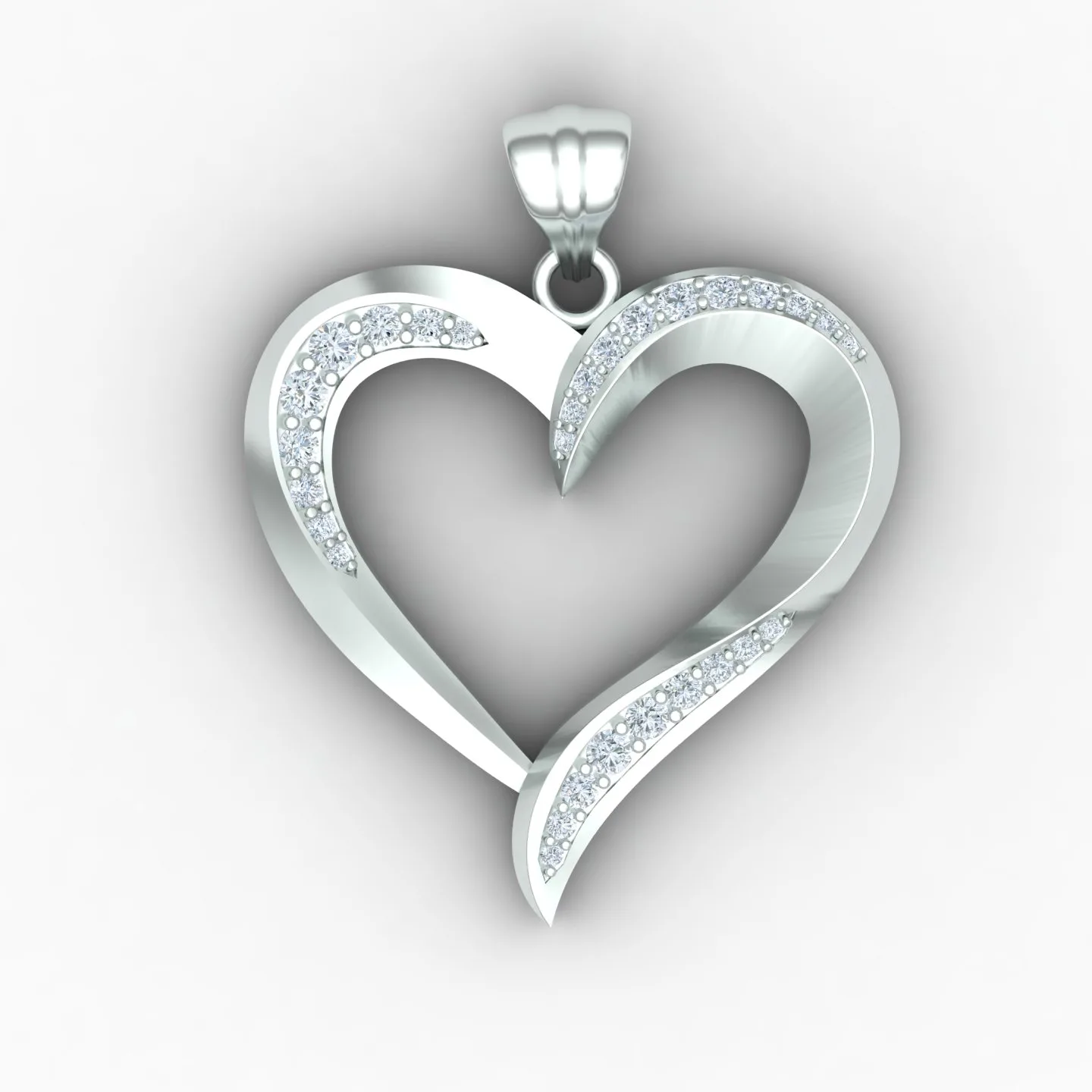 Heart Pendant 02 3D Model — image 6