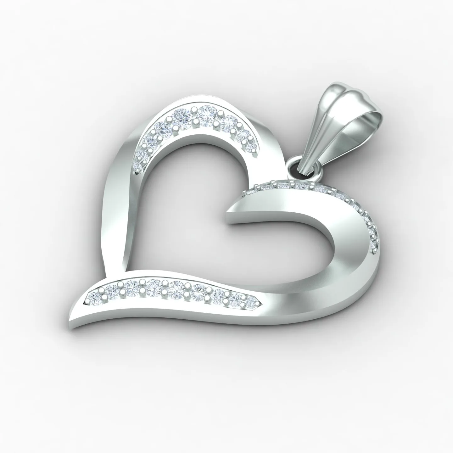 Heart Pendant 02 3D Model — image 9
