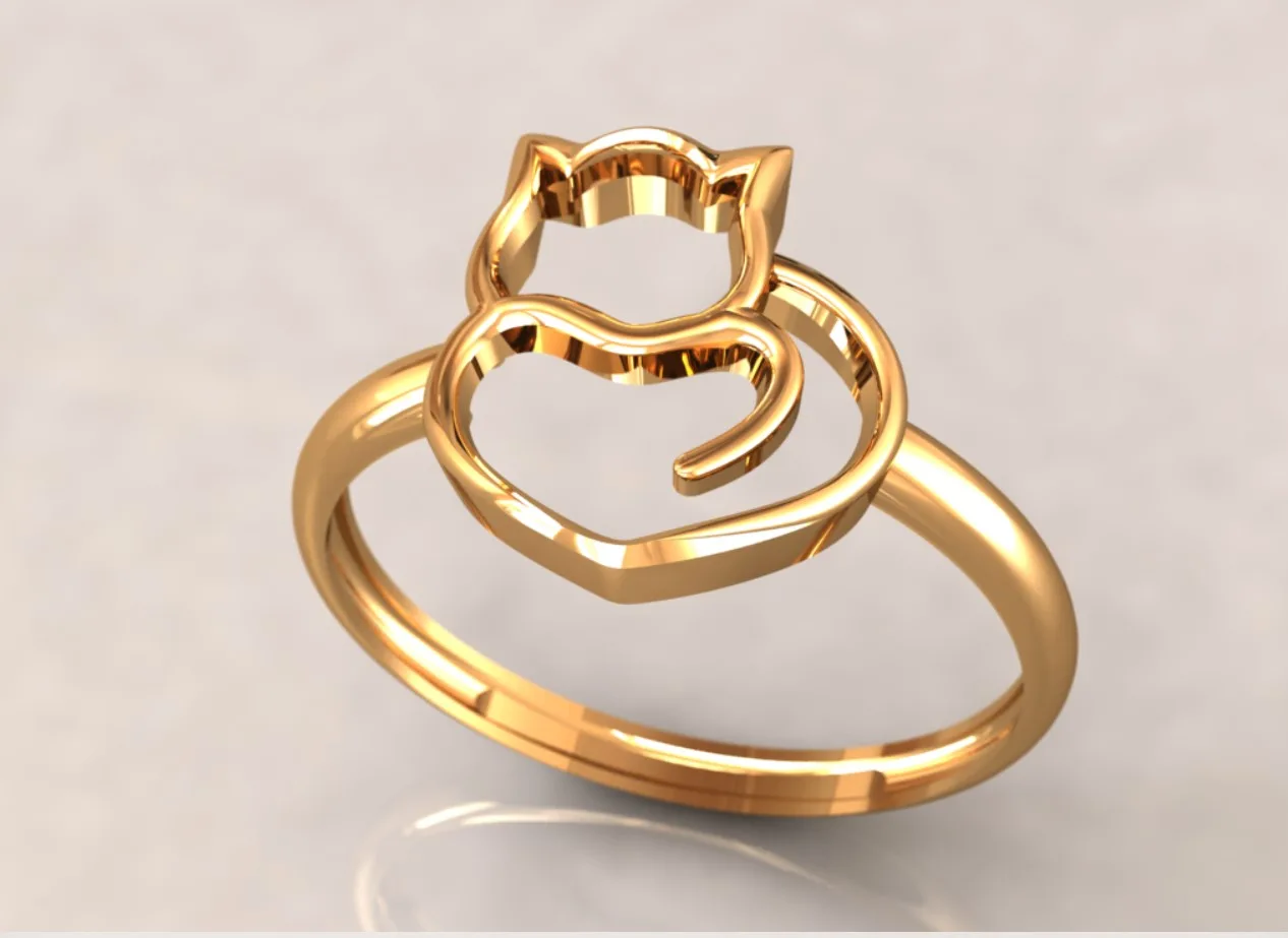 Minimal Cat Ring Code 02 3D Model