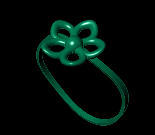 Minimal Flower Ring 3D Model