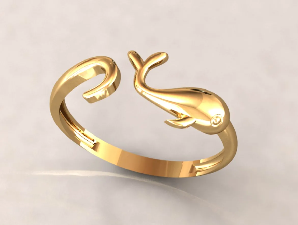 Minimal Dolphin Ring Code 03 3D Model