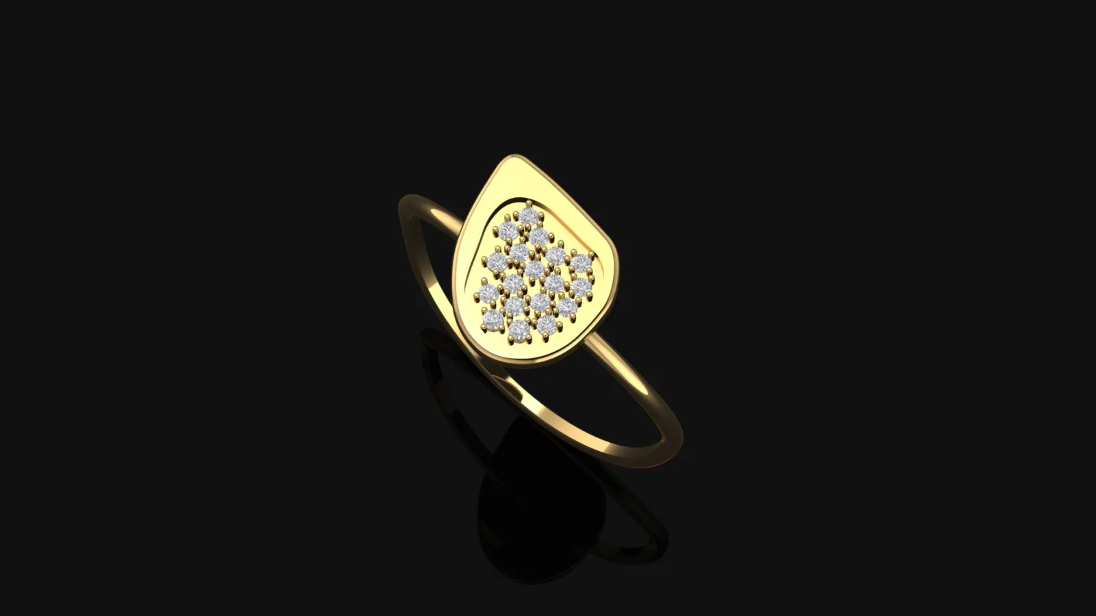Dafrmeh Ring Gemstone 3D Model
