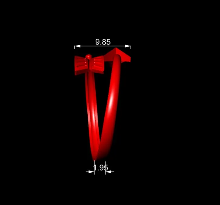 Minimal Tir Kaman Ring Code 04 3D Model — image 4