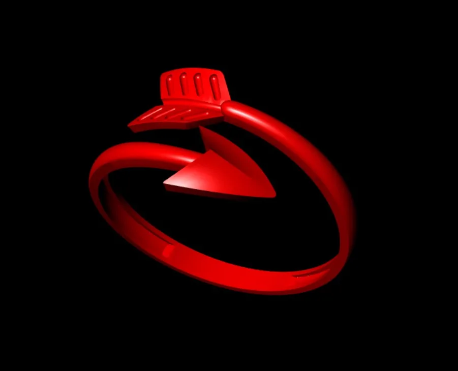 Minimal Tir Kaman Ring Code 04 3D Model — image 6