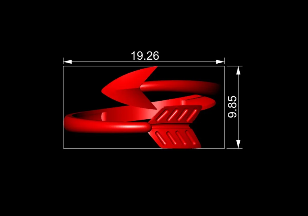 Minimal Tir Kaman Ring Code 04 3D Model — image 2