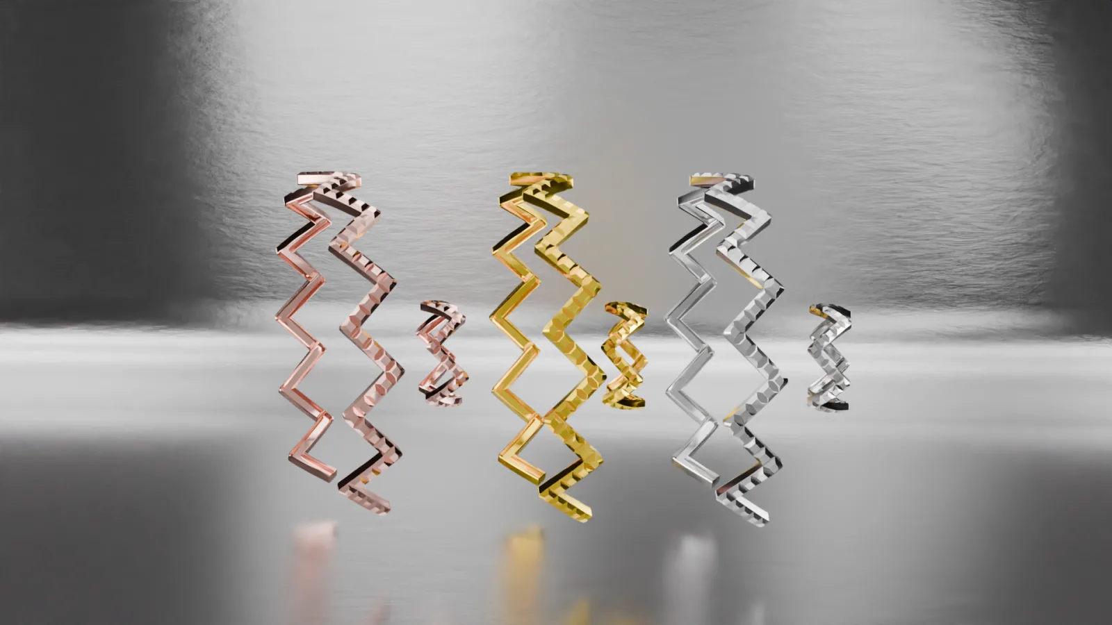 Sport Half Set Bracelet Ring 3D Model — image 4