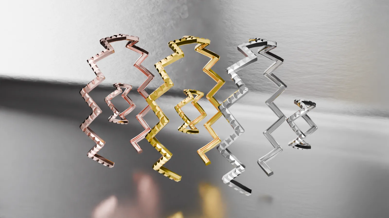 Sport Half Set Bracelet Ring 3D Model — image 2