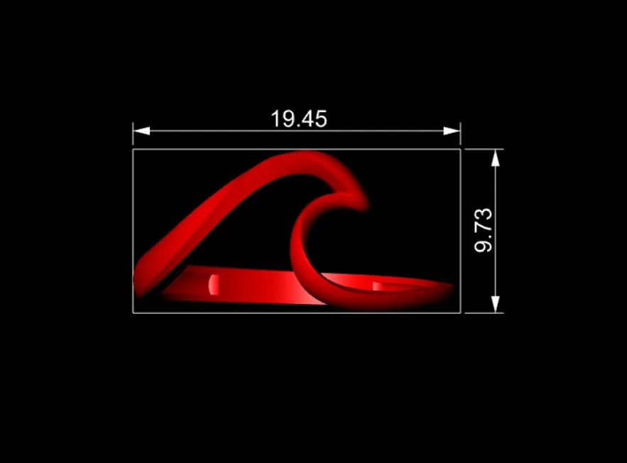 Minimal Wave Ab Ring Code 08 3D Model — image 2