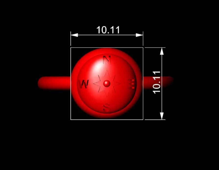 Minimal Ghatb Nama Ring Code 10 3D Model — image 2