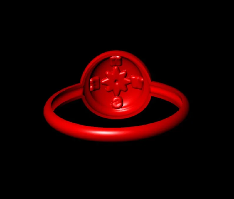 Minimal Ghatb Nama Ring Code 10 3D Model — image 5